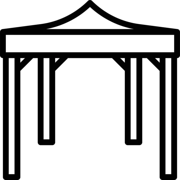 Ikona Namiotu Ochronnego — Wektor stockowy