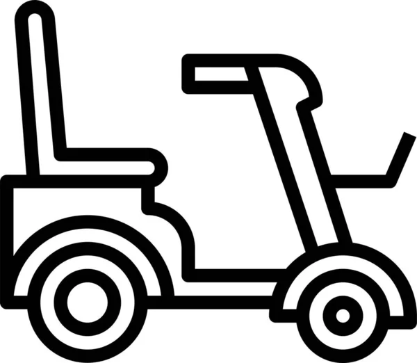 Ikona Elektroniki Wózka Elektrycznego — Wektor stockowy