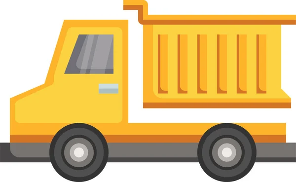 Dump Truck Constructioncar Icon — Stock Vector