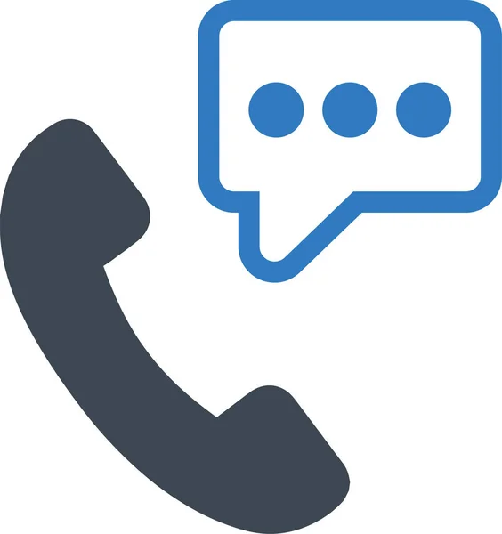 Appel Conversation Téléphone Icône Dans Style Solide — Image vectorielle