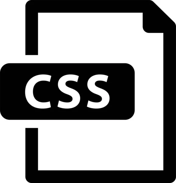 Εικονίδιο Μορφής Αρχείου Css Στερεό Στυλ — Διανυσματικό Αρχείο