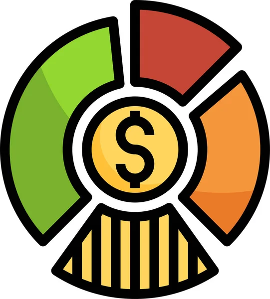 Asset Allocation Business Icon — Stock Vector