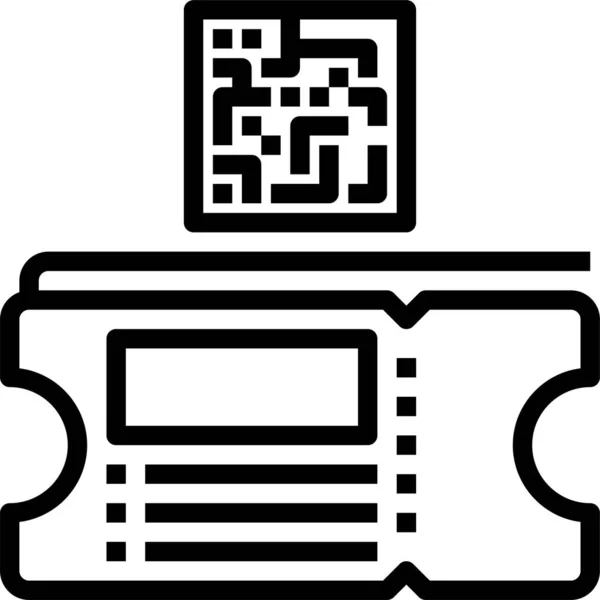 Bioscoop Passeren Code Pictogram — Stockvector