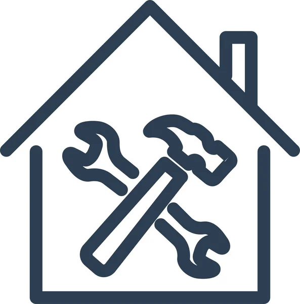 Apartment Construction Home Repair Icon — Stock Vector