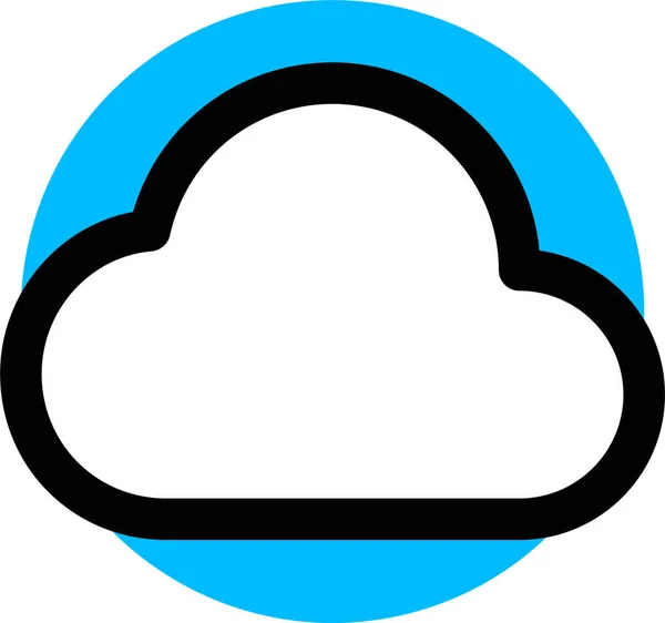 Cloud Cloud Service Computing Pictogram Gevulde Outline Stijl — Stockvector