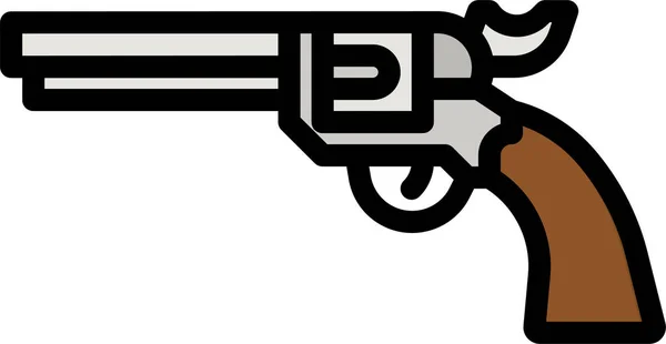 Пистолет Пистолет Пистолет Преступник Стиле Заполненный Набросок — стоковый вектор