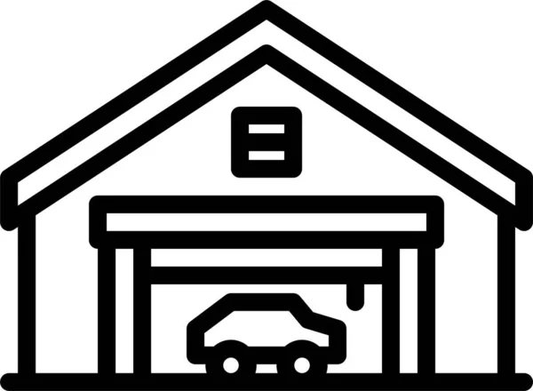 Garage Car Transportation Icon — Stock Vector