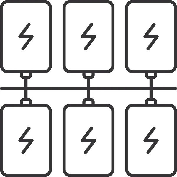 Batterijen Opladen Power Icon Recreatie Hobby Categorie — Stockvector
