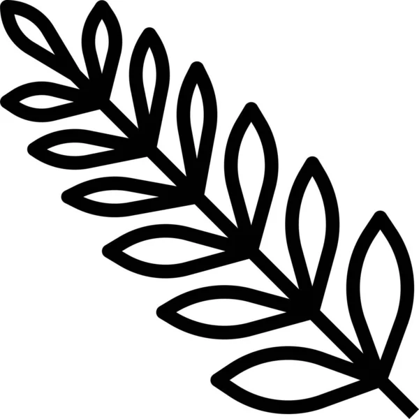 Fougère Botanique Icône Végétale — Image vectorielle