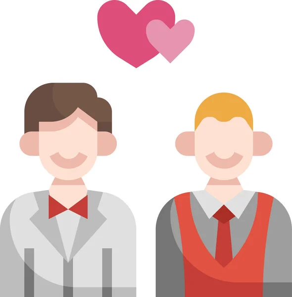 Mariage Gay Mariage Icône — Image vectorielle