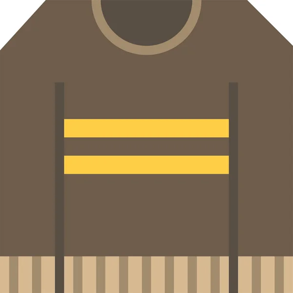 Chaqueta Jersey Suéter Icono Estilo Plano — Archivo Imágenes Vectoriales