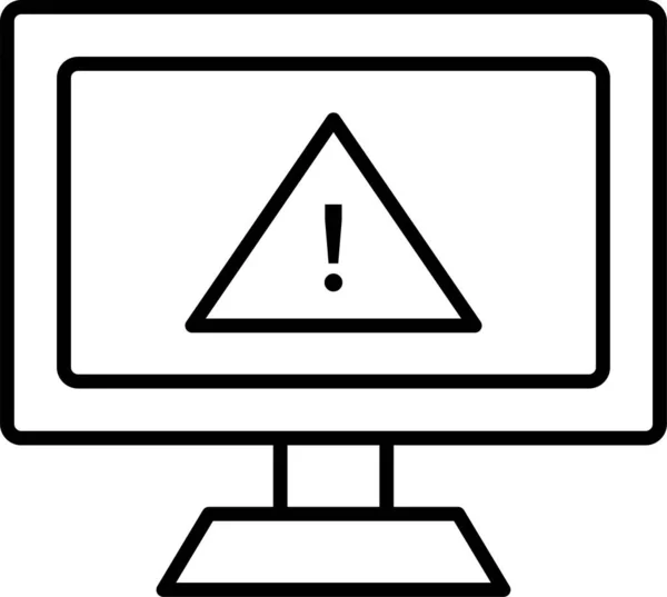 Alert Caution Error Icon Outline Style — Stock Vector