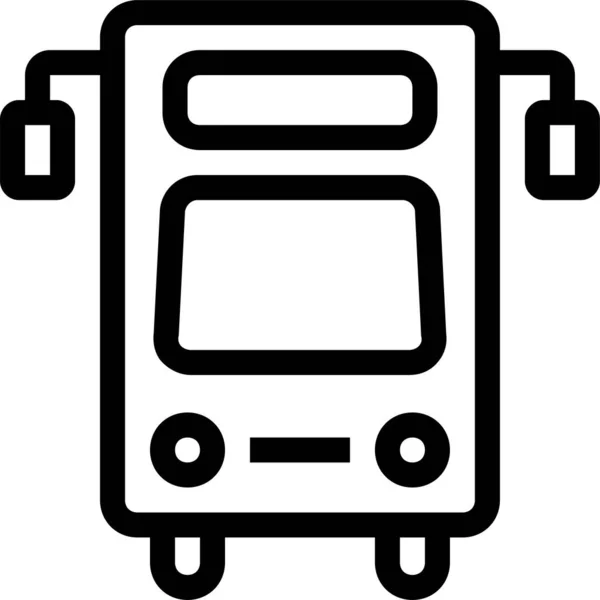 Icono Transporte Escolar Autobús Estilo Esquema — Archivo Imágenes Vectoriales