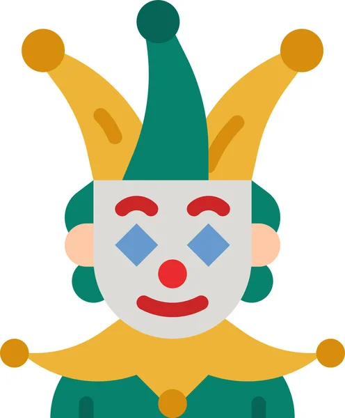 Joker Hat Circus Icon — Stock Vector