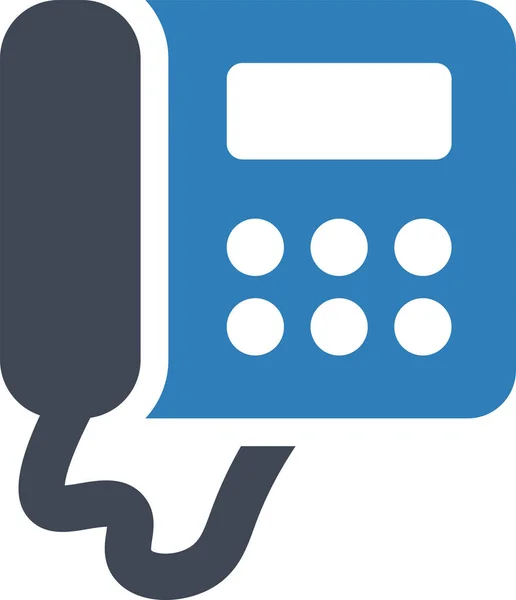 Contact Phone Telephone Icon Solid Style — Stock Vector