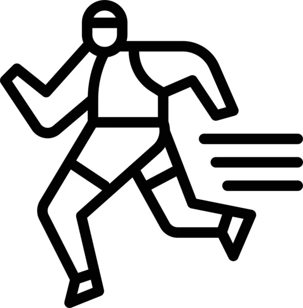 Athletic Race Sport Icon — стоковый вектор