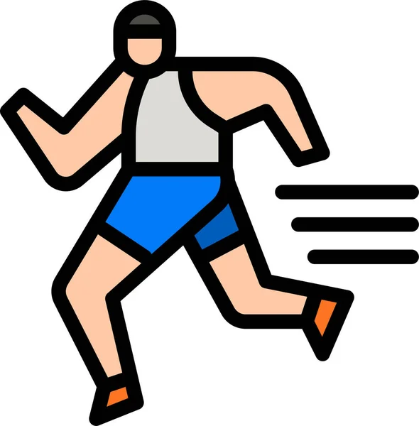 Icône Sportive Sport Course — Image vectorielle