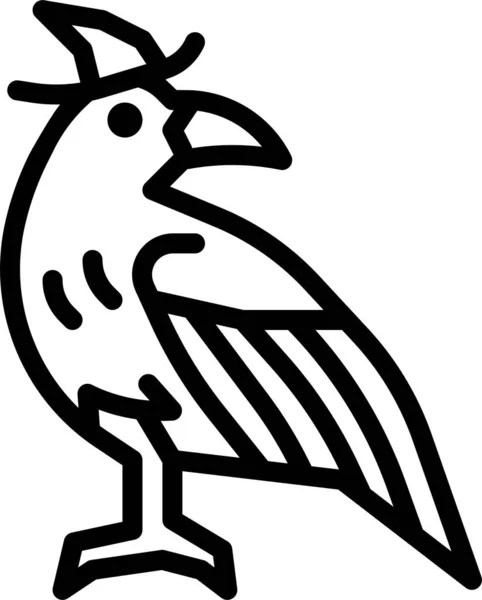 Икона Ворона Ворона Ворона Категории Хэллоуин — стоковый вектор