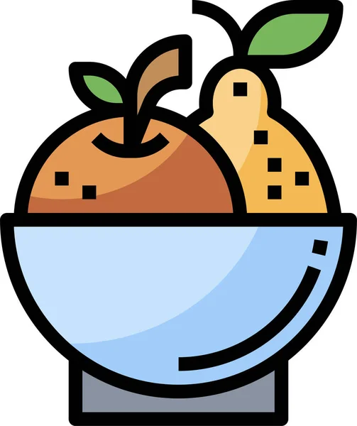 Carrot Cooking Food Icon Filled Outline Style — Stock Vector