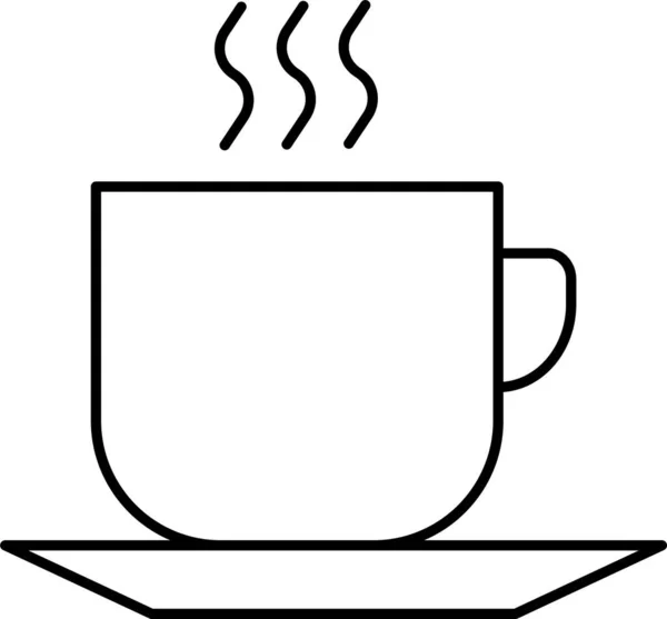 Kaffeetasse Heiße Ikone — Stockvektor
