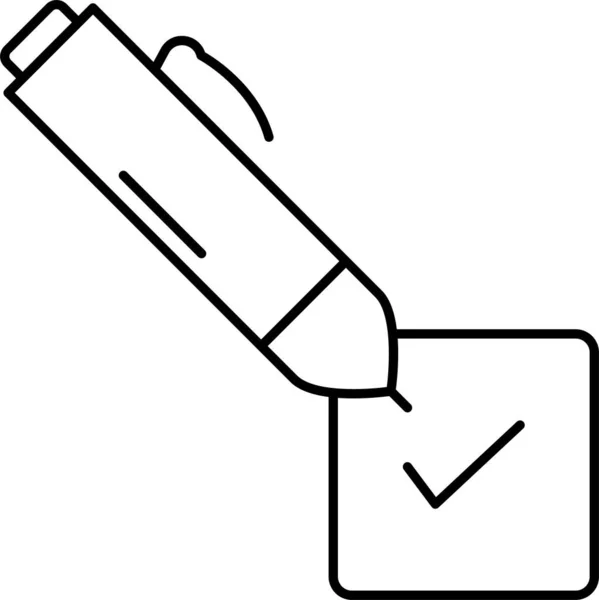 Casilla Verificación Icono Marca — Archivo Imágenes Vectoriales