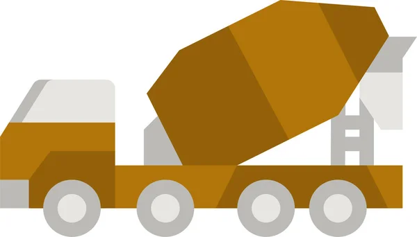 Truck Mixer Beton Pictogram — Stockvector