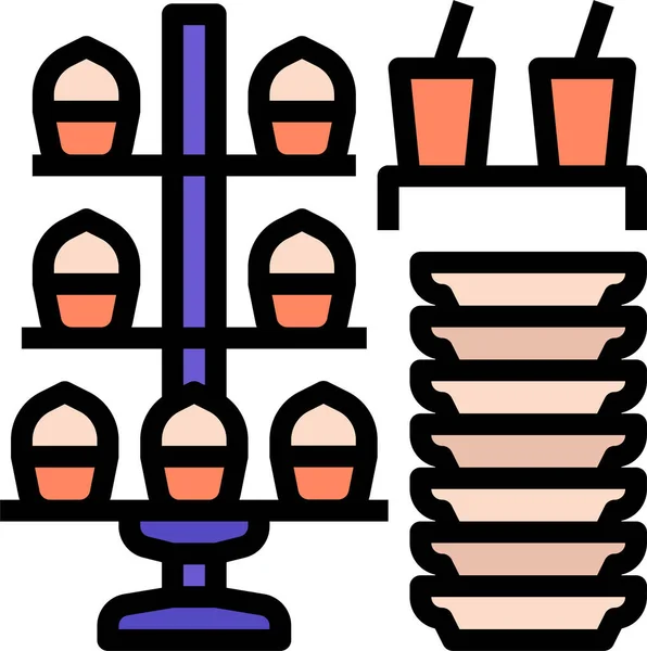 Maaltijd Eten Pictogram — Stockvector