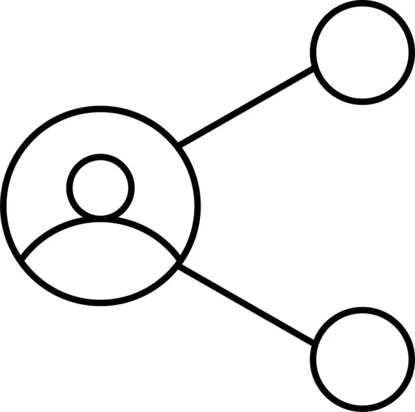 Icône Réseau Connexion Avatar — Image vectorielle