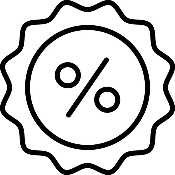 Descuento Oferta Porcentaje Icono — Vector de stock
