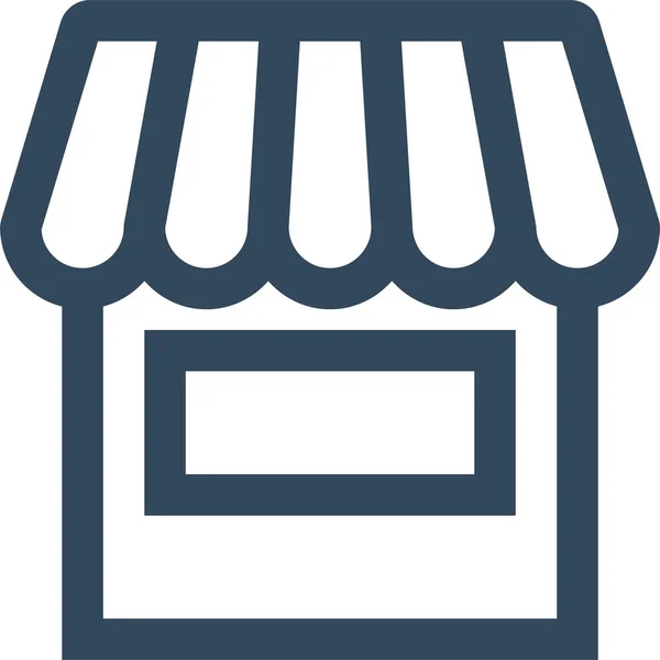 商店电子商务图标的轮廓风格 — 图库矢量图片