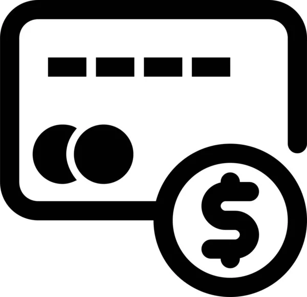 Card Dollar Money Icon Outline Style — Stock Vector