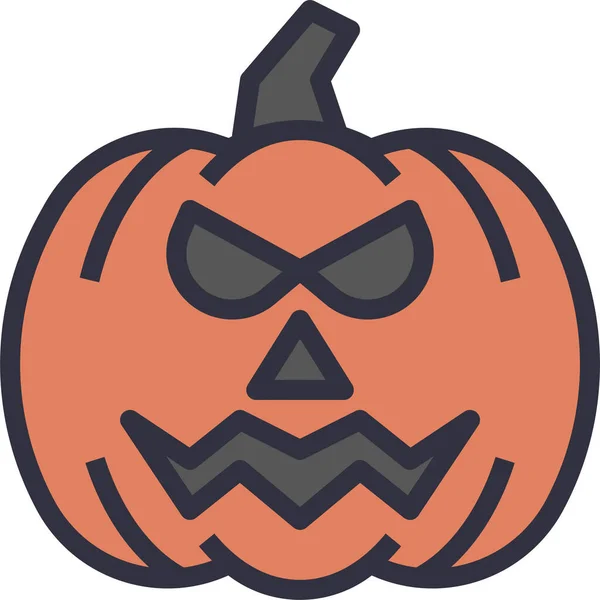 Halloween Pumkin Icono Miedo Categoría Halloween — Vector de stock
