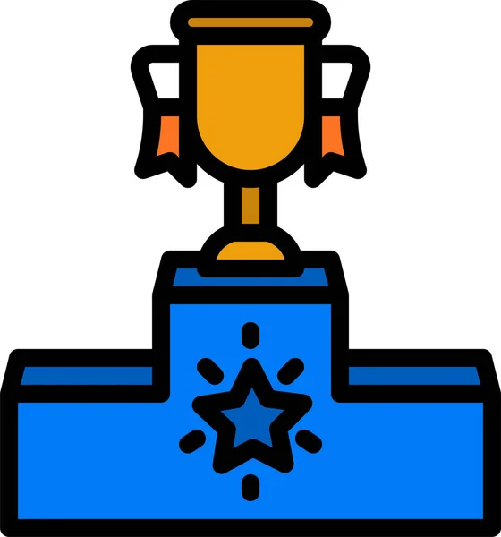 Podium Positioning Olympic Icon — Stock Vector