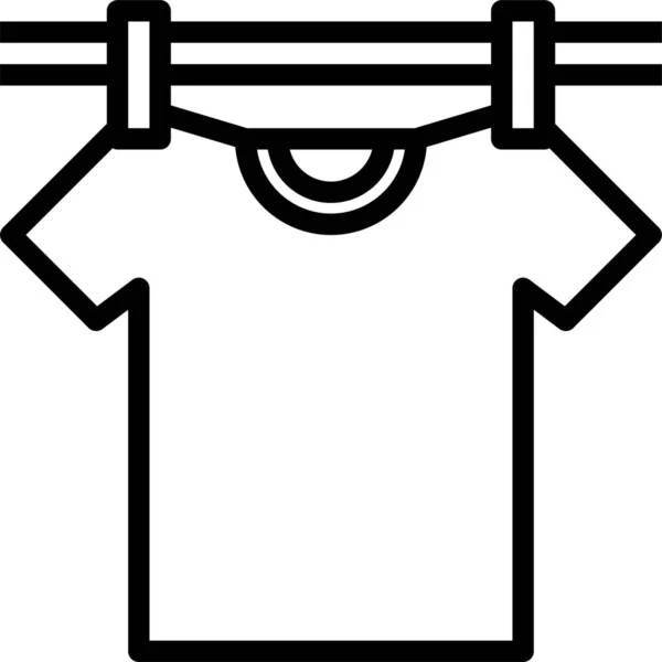 Cleandry Kleding Drogen Pictogram — Stockvector