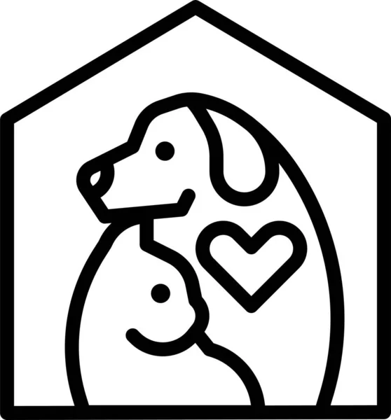 Katzenhund Ikone — Stockvektor