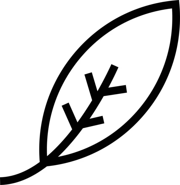 Growth Leaf Leaves Icon Outline Style — Stock Vector