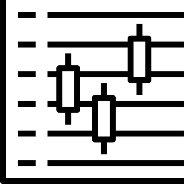 Låda Och Whisker Diagram Diagram Ikonen — Stock vektor