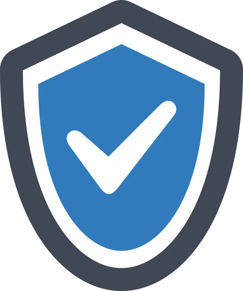 Icono Seguridad Protección Antivirus Estilo Sólido — Vector de stock