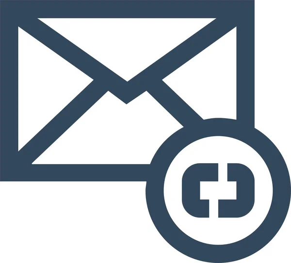 Lien Email Lien Internet Lien Mail Icône Lien Dans Style — Image vectorielle