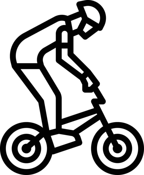 Ποδήλατο Ποδήλατο Ποδήλατο Bmx Εικονίδιο — Διανυσματικό Αρχείο