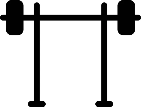 Икона Фитнеса Спортсмена Твердом Стиле — стоковый вектор