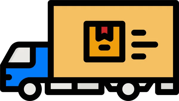 Delivery Transport Mover Icon Filled Outline Style — Vetor de Stock