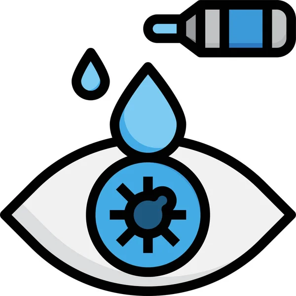 Oftalmologia Cuidados Saúde Ícone — Vetor de Stock