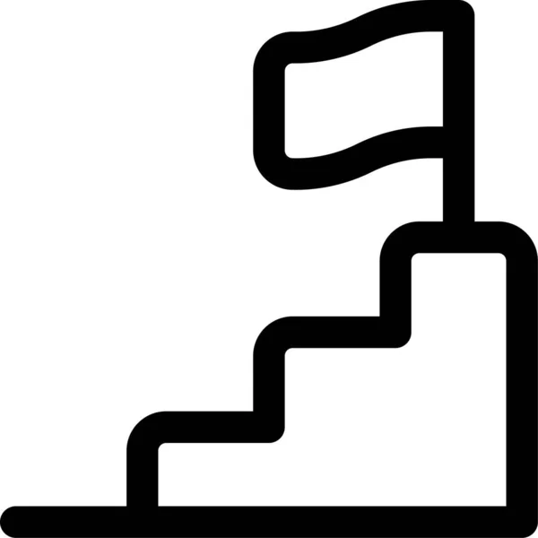 Ícone Desenvolvimento Carreira Escada —  Vetores de Stock