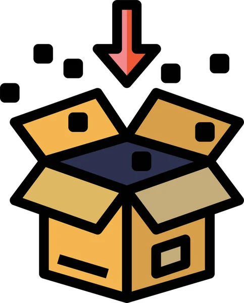 Box Cardboard Delivery Icon — Stock Vector