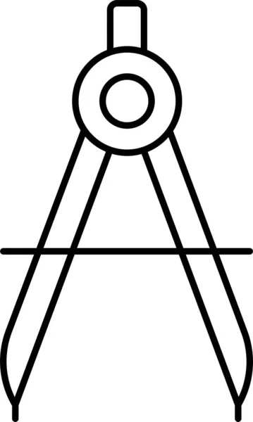 Mäta Kompassgeometri Ikonen — Stock vektor
