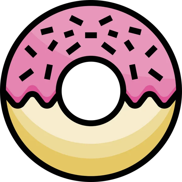Икона Быстрого Питания Пончиков — стоковый вектор
