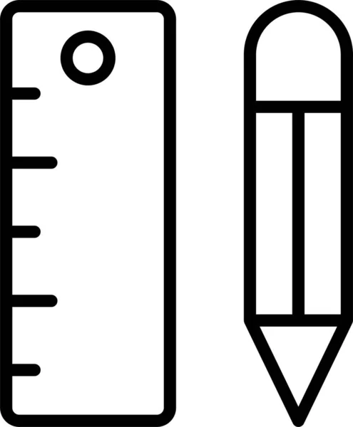 Icona Misurazione Scala Righello — Vettoriale Stock