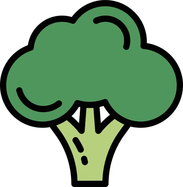 Broccoli Vegan Food Icon — Vector de stoc