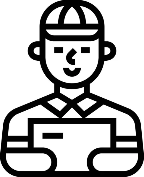 Courier Delivery Deliveryman Icon — Stock Vector